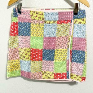 Vineyard Vines faux wrap cotton skirt logo size 4 patchwork style